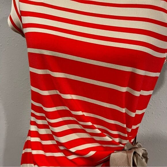 Short sleeve striped midi dress - Picture 3 of 13